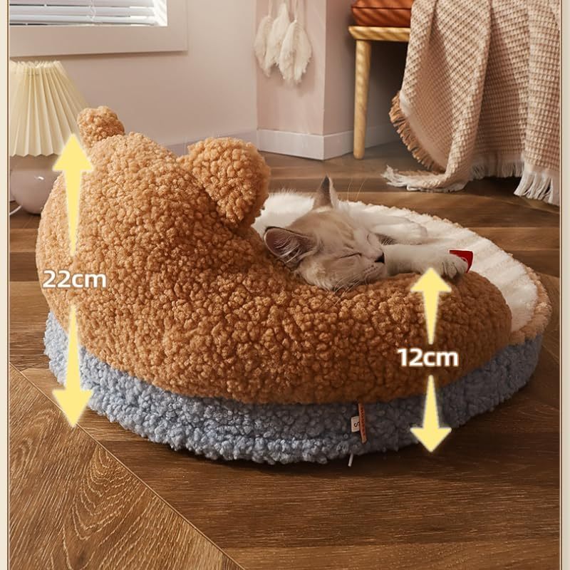 Katzenbett Möbel waschbar gemütliches warmes Kissen hohe Rückenlehne alle Jahreszeiten Umarmung Design