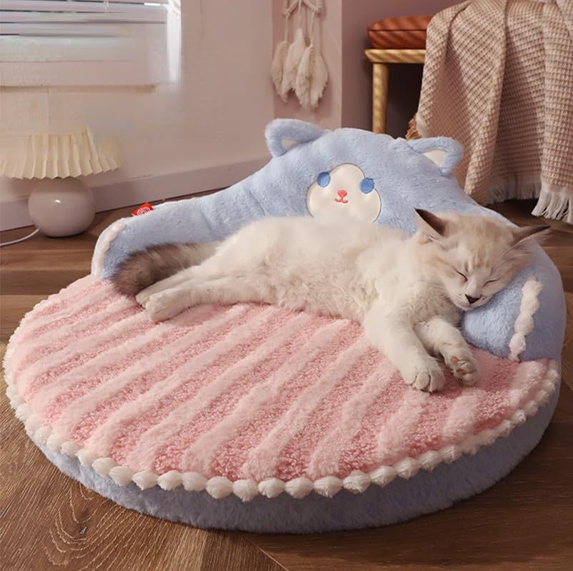 Katzenbett Möbel waschbar gemütliches warmes Kissen hohe Rückenlehne alle Jahreszeiten Umarmung Design