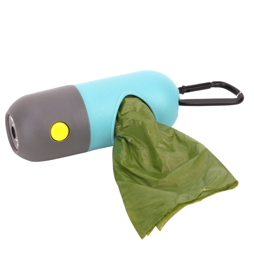 LED Pet Waste Bag Dispenser mit Light Capsule Dog Toilet Picker Haustiere liefert tragbare Garbage Bags Organizer
