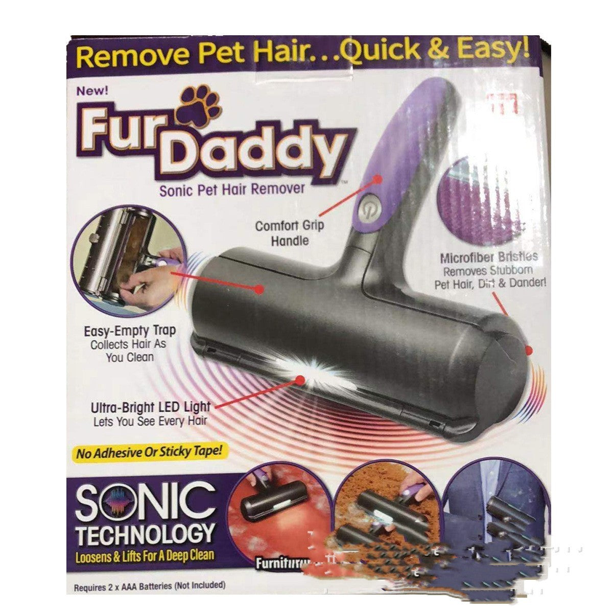 Pet Roller Haar Klebegerät mit Licht