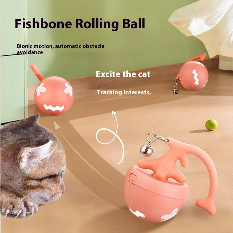 Haustiere Katzenspielzeug Fishbone Rolling Ball