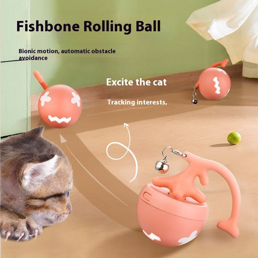 Haustiere Katzenspielzeug Fishbone Rolling Ball